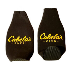 Cabela's Club Soft Padded Travel Hiking Beer Bottle Coozy w/ Zip & Ring Holder